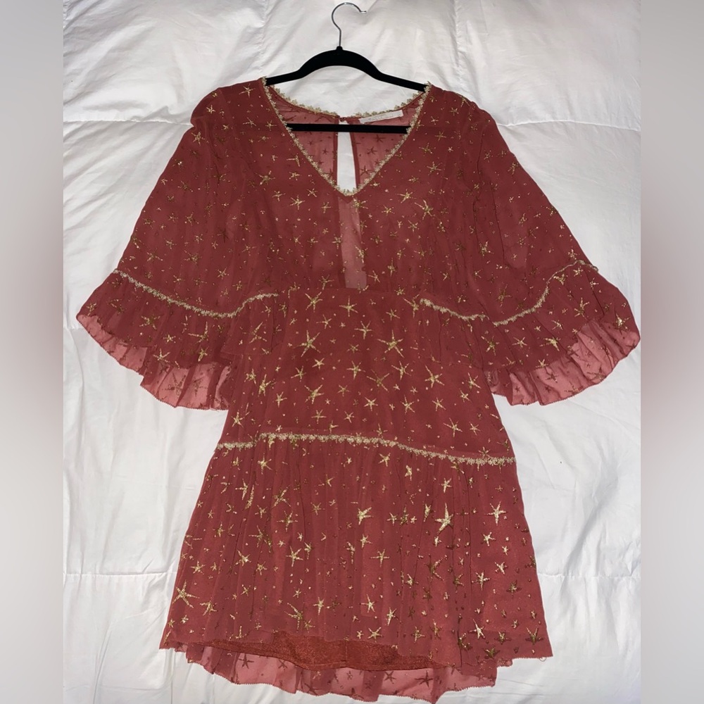 La Maison Talulah Stay Together Gold Trim Mini Dress ModeSens